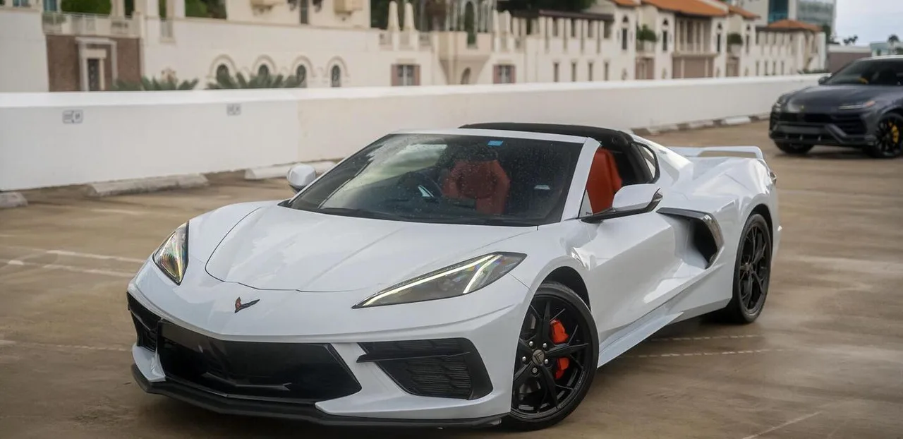 Chevrolet Corvette Stingray Black 2023 for rent in Miami — exterior photo