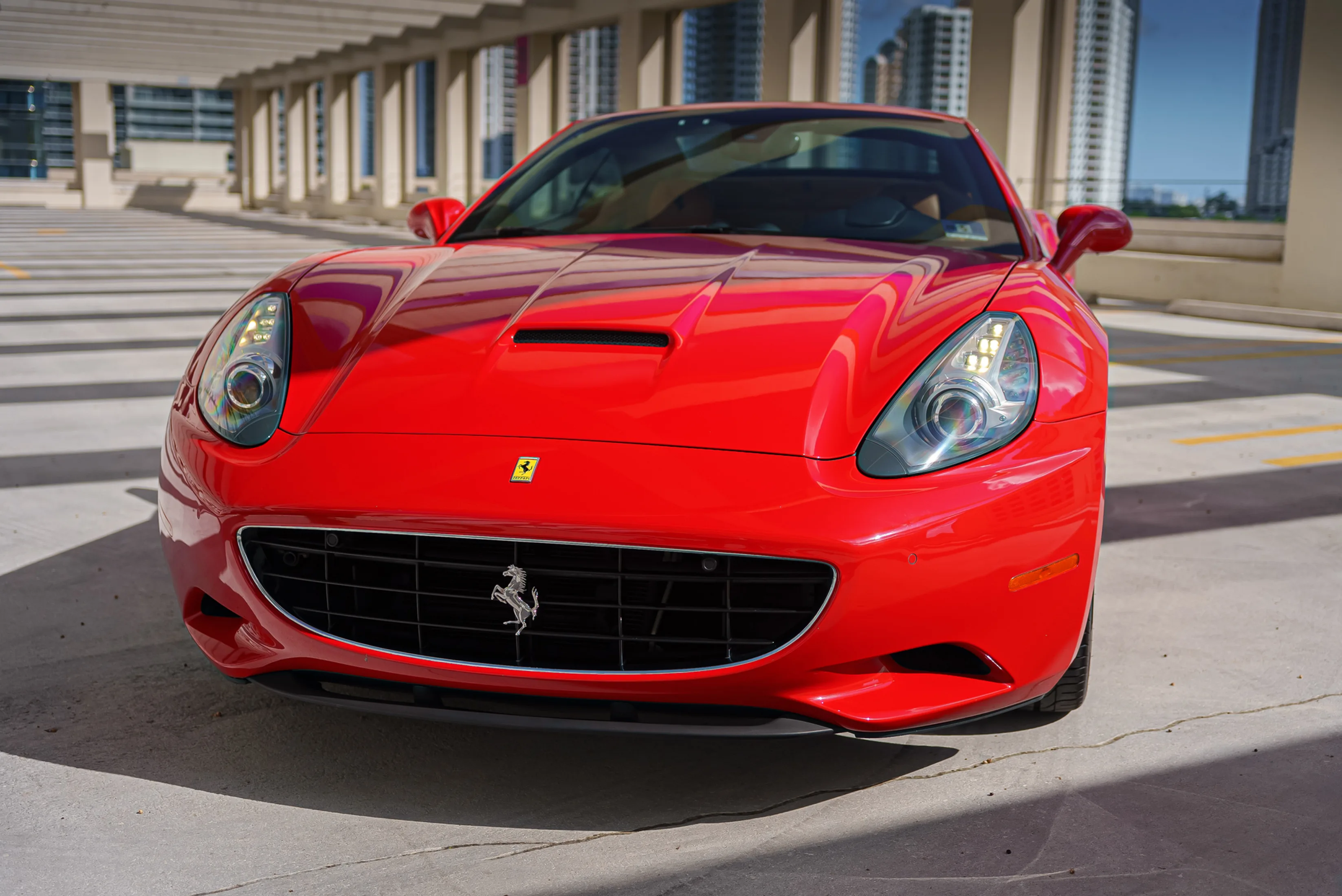 Ferrari California Red — interior dashboard