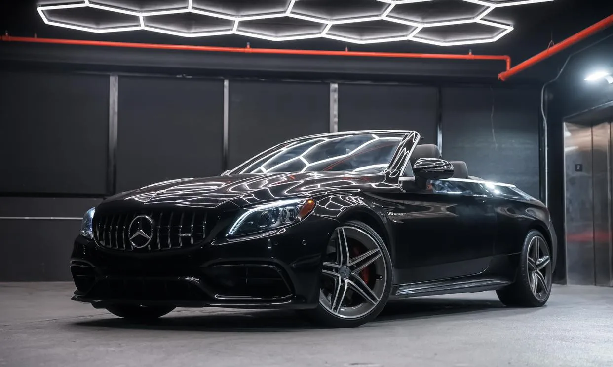 Mercedes-Benz C63s AMG Grey 2020 for rent in Miami — exterior photo