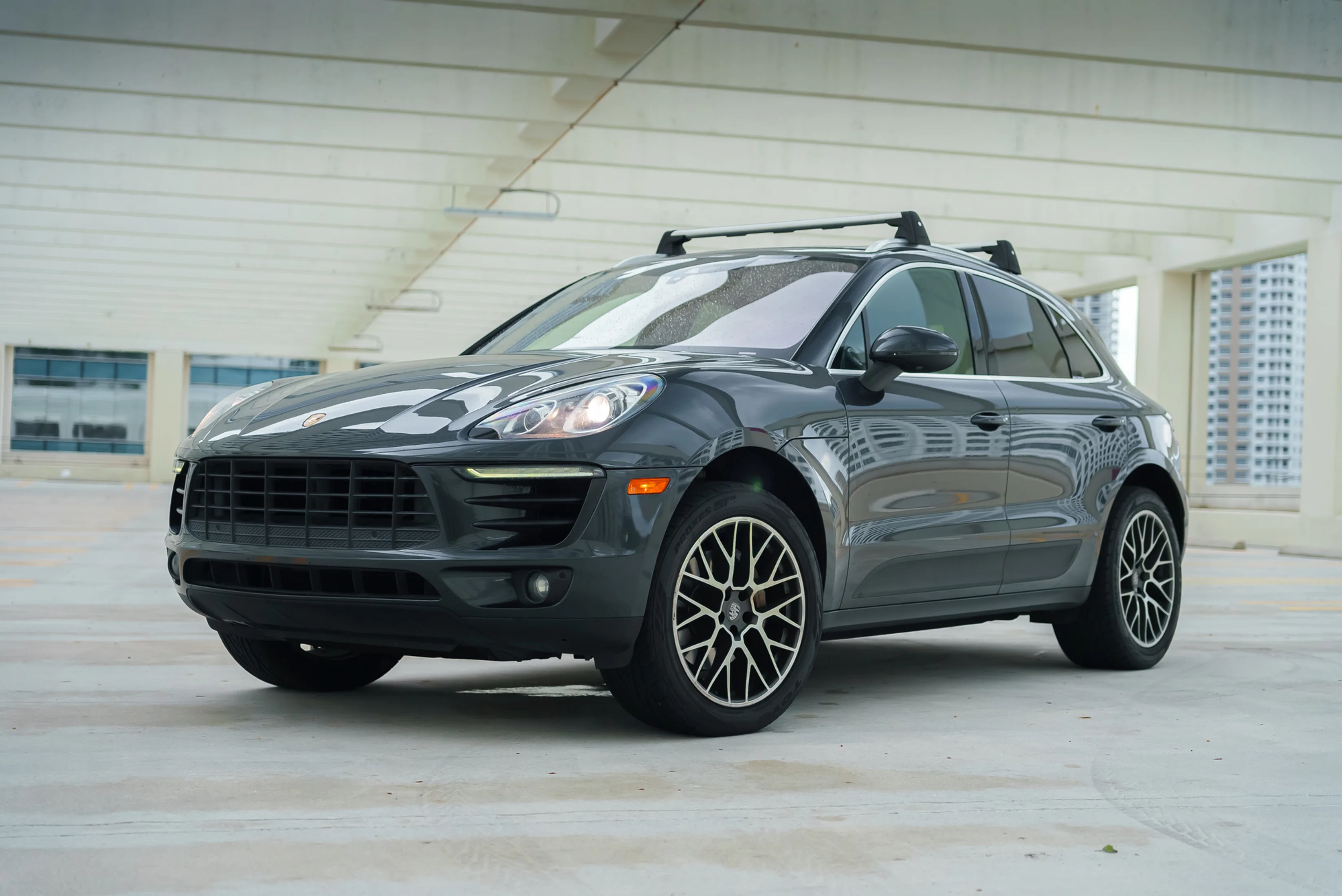 Porsche Macan White for rent in Miami — exterior photo